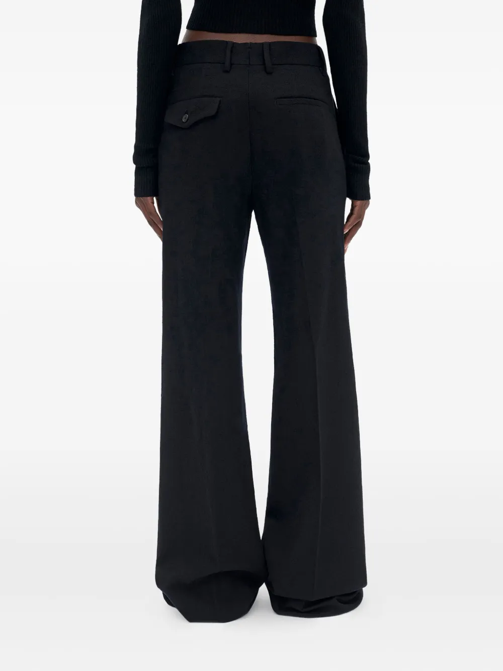 Ann Demeulemeester Maaike センタープレス フレアパンツ | ブラック