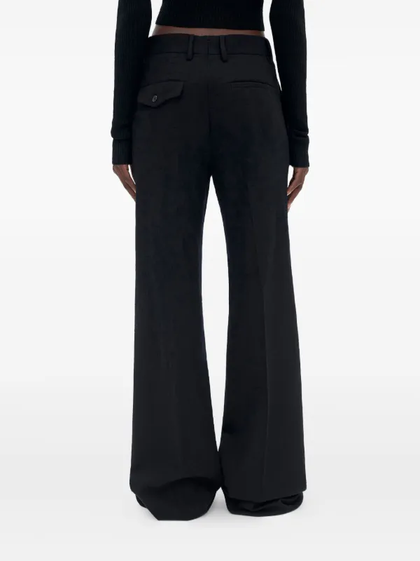 Ann Demeulemeester Maaike センタープレス フレアパンツ | ブラック