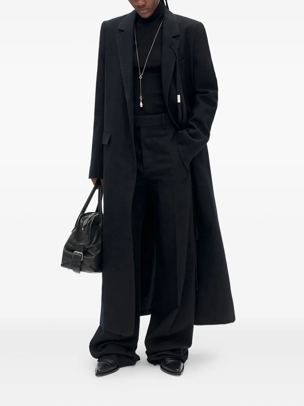  Ann Demeulemeester Maaike Pressed-crease Flared Trousers - Black 