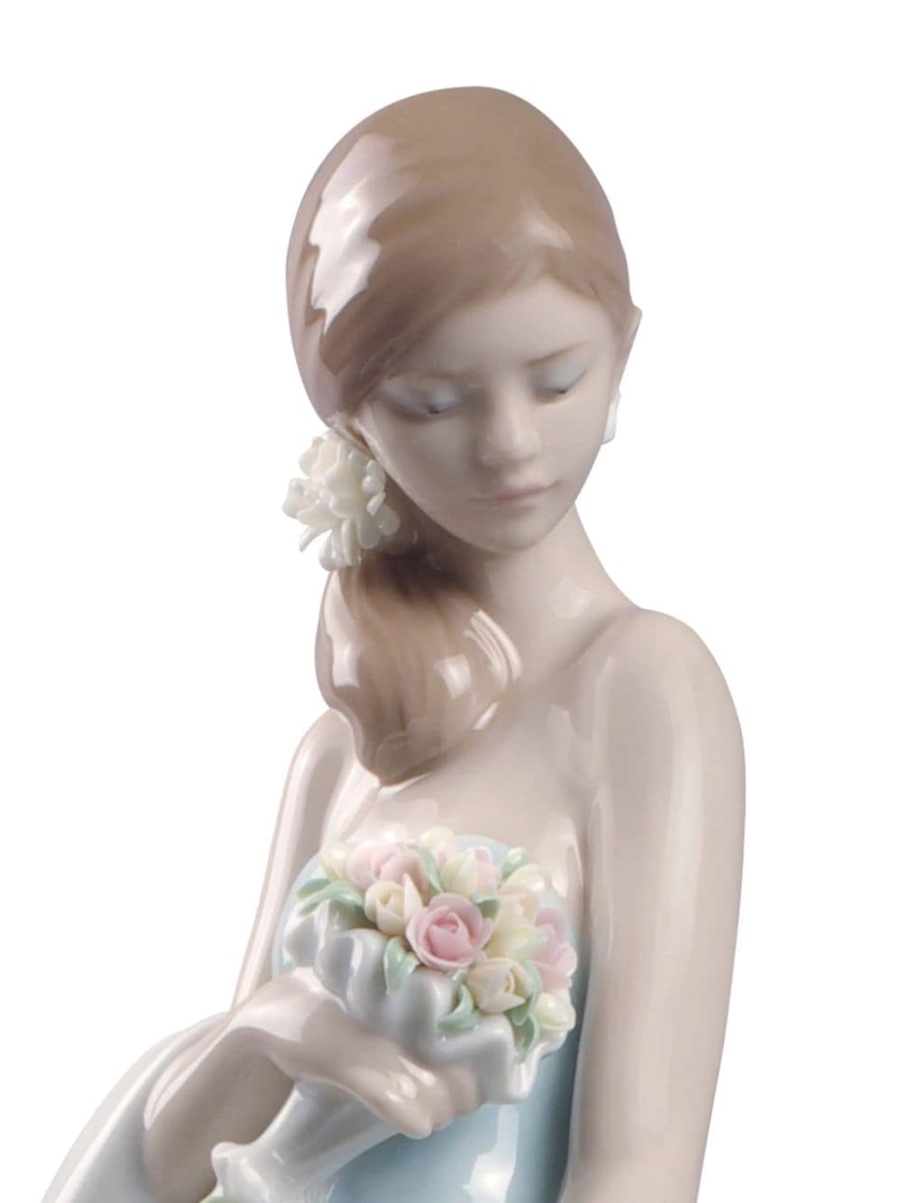 Shop Lladrò Her Special Day Bride Porcelain Figurine (36cm) In Blau