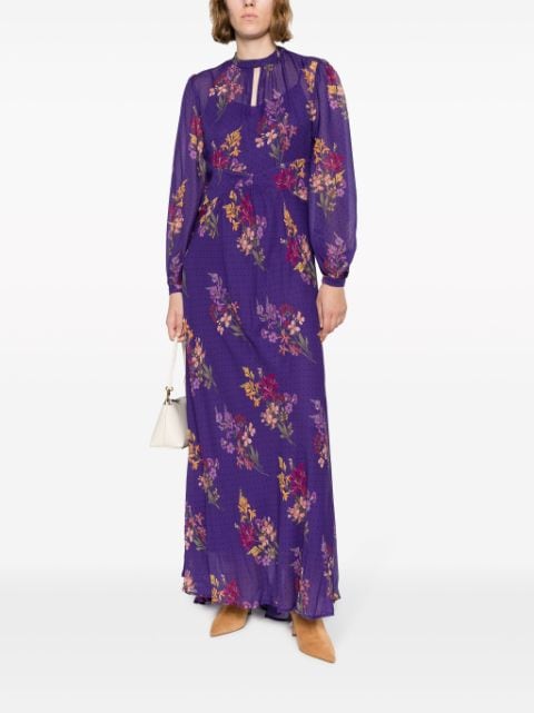 floral-print georgette maxi dress