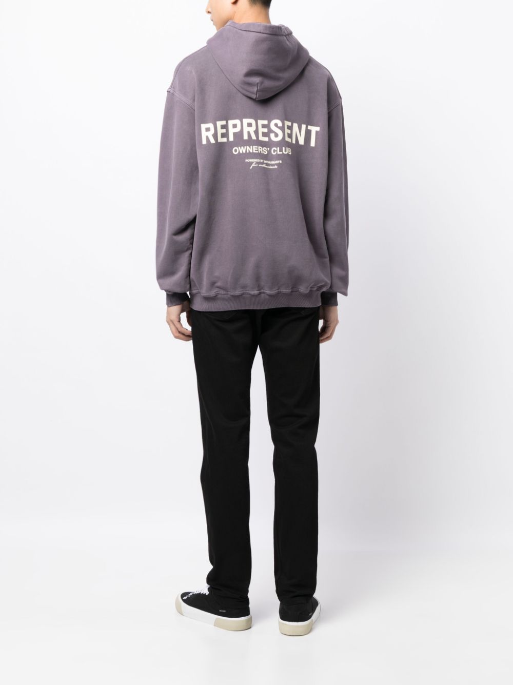 Represent Represent Owners Club logo-print cotton hoodie - Paars