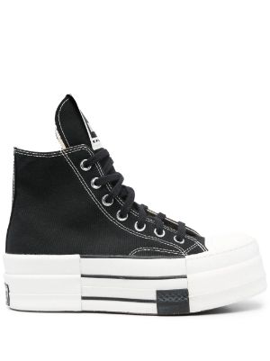 Low Rick Owens Women's Sneakers Hook-Loop Front Casual Shoes With Thick  Soles