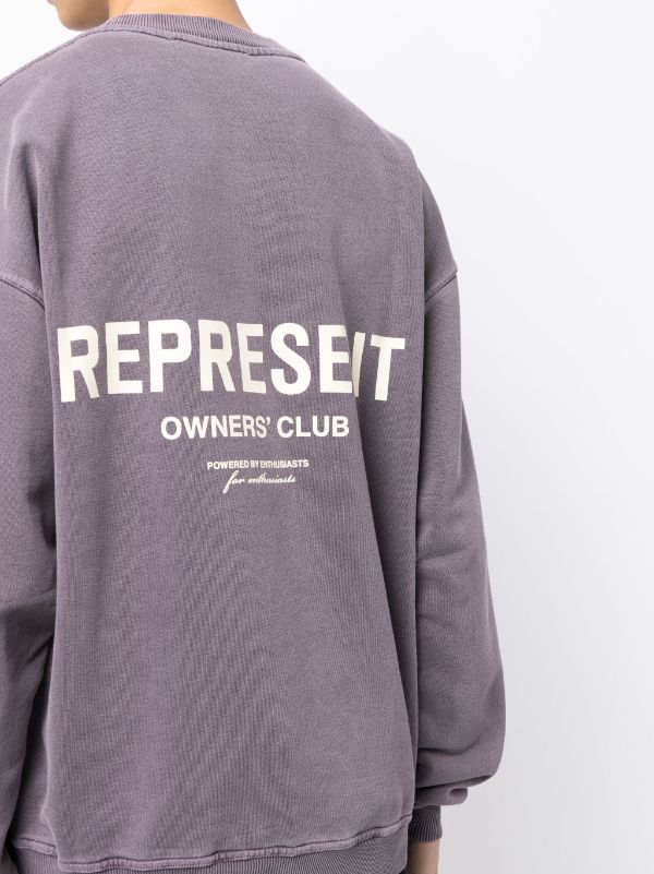 Sweatshirt Represent White size L International in Cotton - 40308990