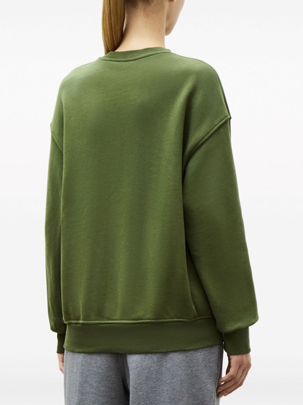 Shop 12 Storeez Terry Organic-cotton Drop-shoulder Sweatshirt In Green