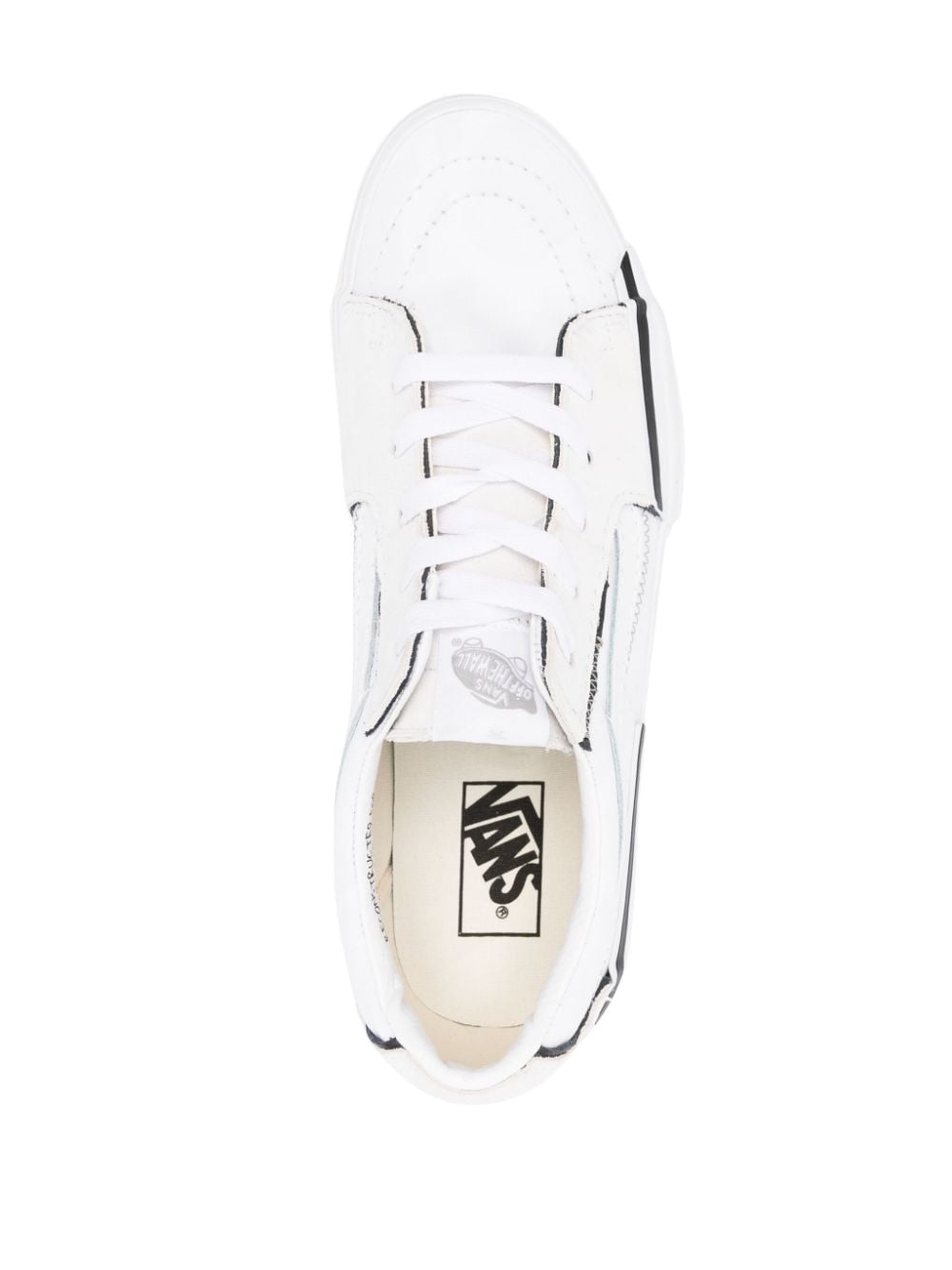 Shop Vans Sk8-low Reconstruct Canvas Sneakers In White