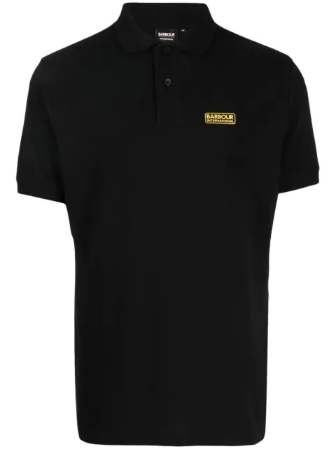 Barbour logo-patch cotton polo shirt