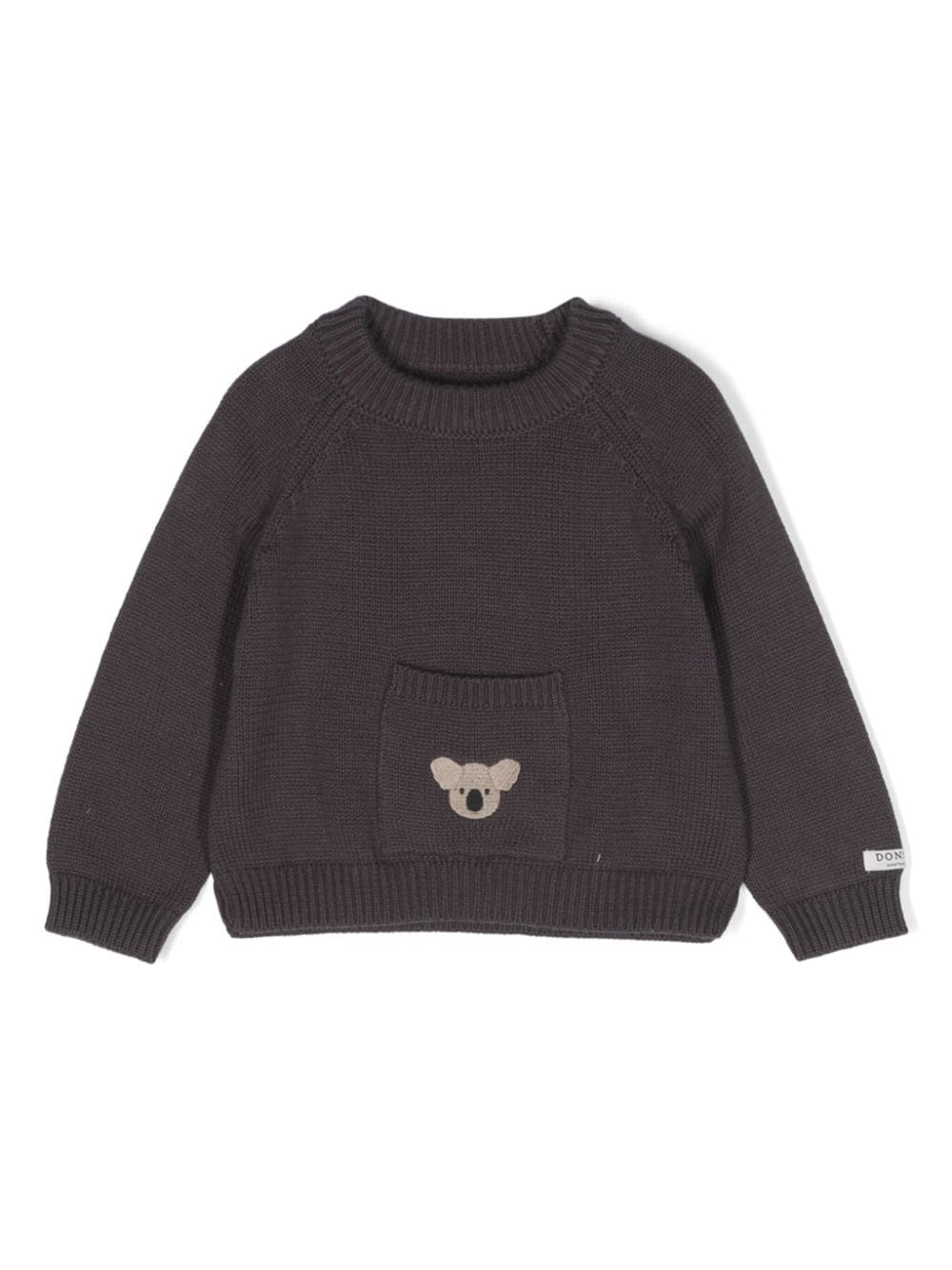 Donsje Babies' Loeke 树袋熊刺绣毛衣 In Grey