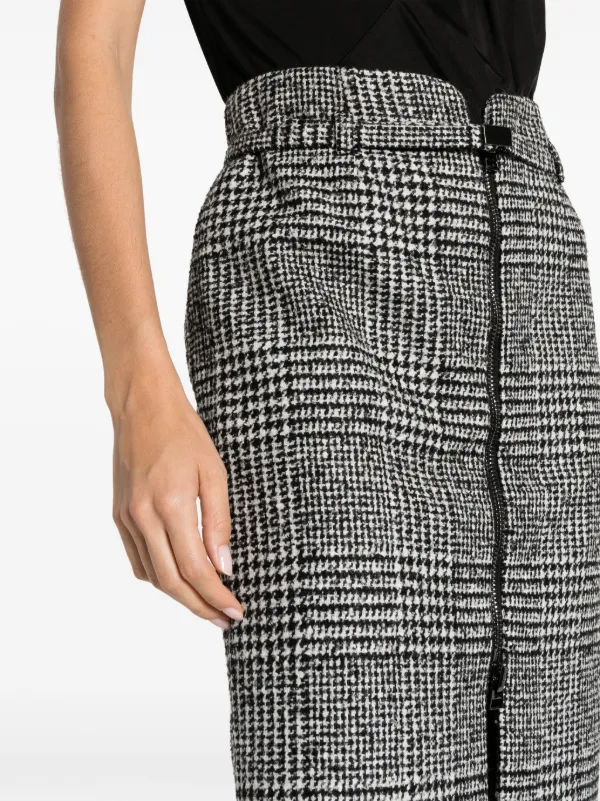 TOM FORD check-print Pencil Skirt | Black | FARFETCH JO