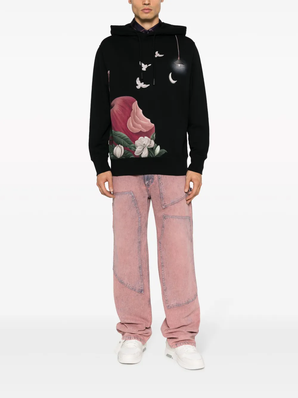3PARADIS graphic-print cotton hoodie - Zwart