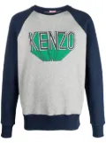 Kenzo logo-print colour-block sweatshirt - Grey