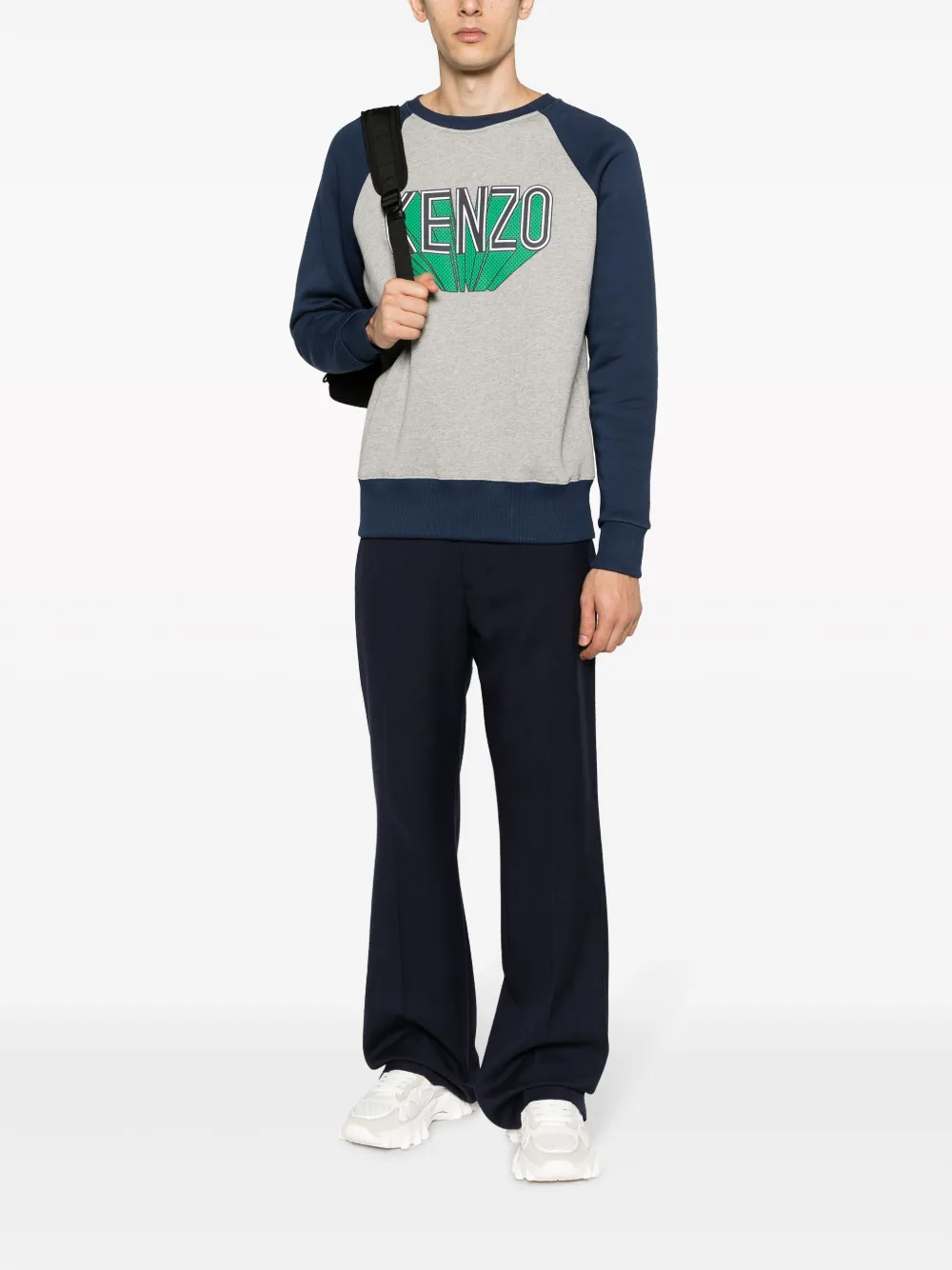 Kenzo Sweater met logoprint - Grijs