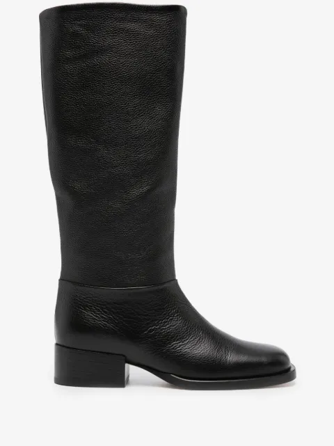 Dear Frances Smooth-grain leather boots
