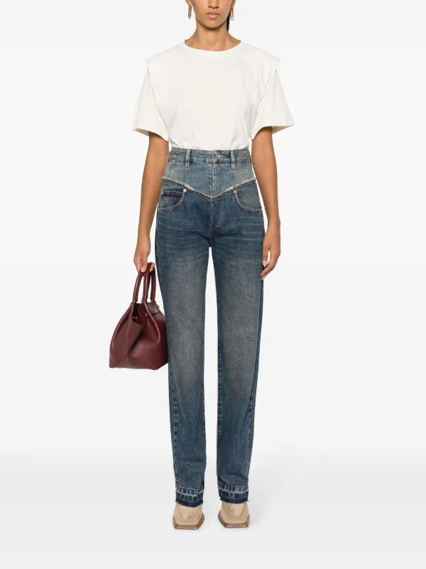 デニム・ジーパン ISABEL MARANT 'Noemie' jeans Light Blue Noemie high-waisted denim jeans in blue - Isabel Marant