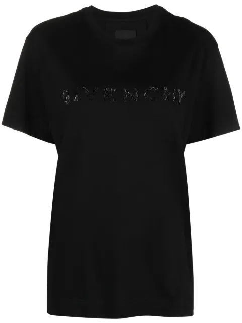 Givenchy rhinestone-logo cotton T-shirt