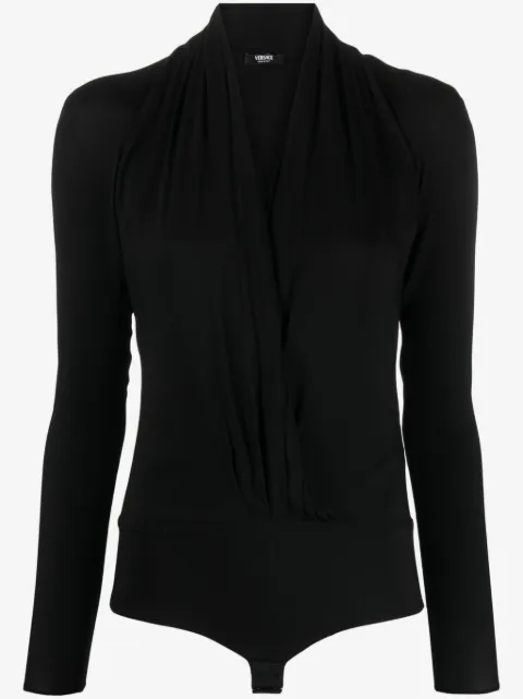 Versace draped V-neck bodysuit 