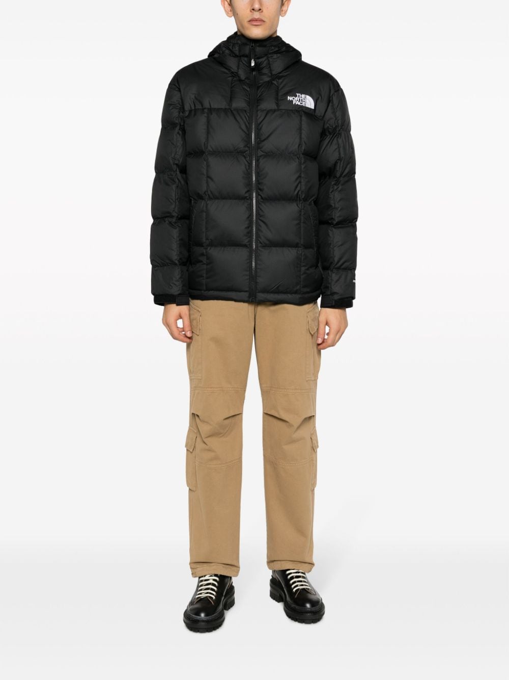 The North Face Lhotse logo-print padded jacket - Zwart