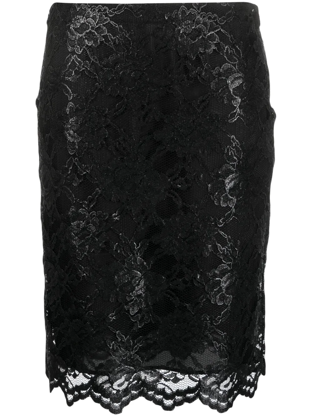 ASPESI floral-lace pencil miniskirt