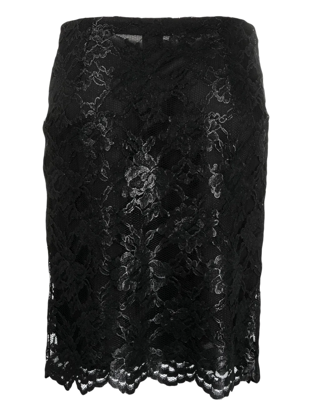 ASPESI floral-lace pencil miniskirt - Zwart