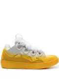 Lanvin Curb spray-painted leather sneakers - Yellow