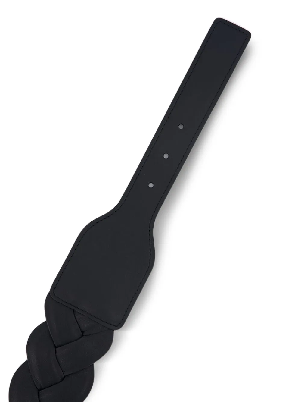 Altuzarra Gevlochten kalfsleren riem met vierkante gesp Zwart