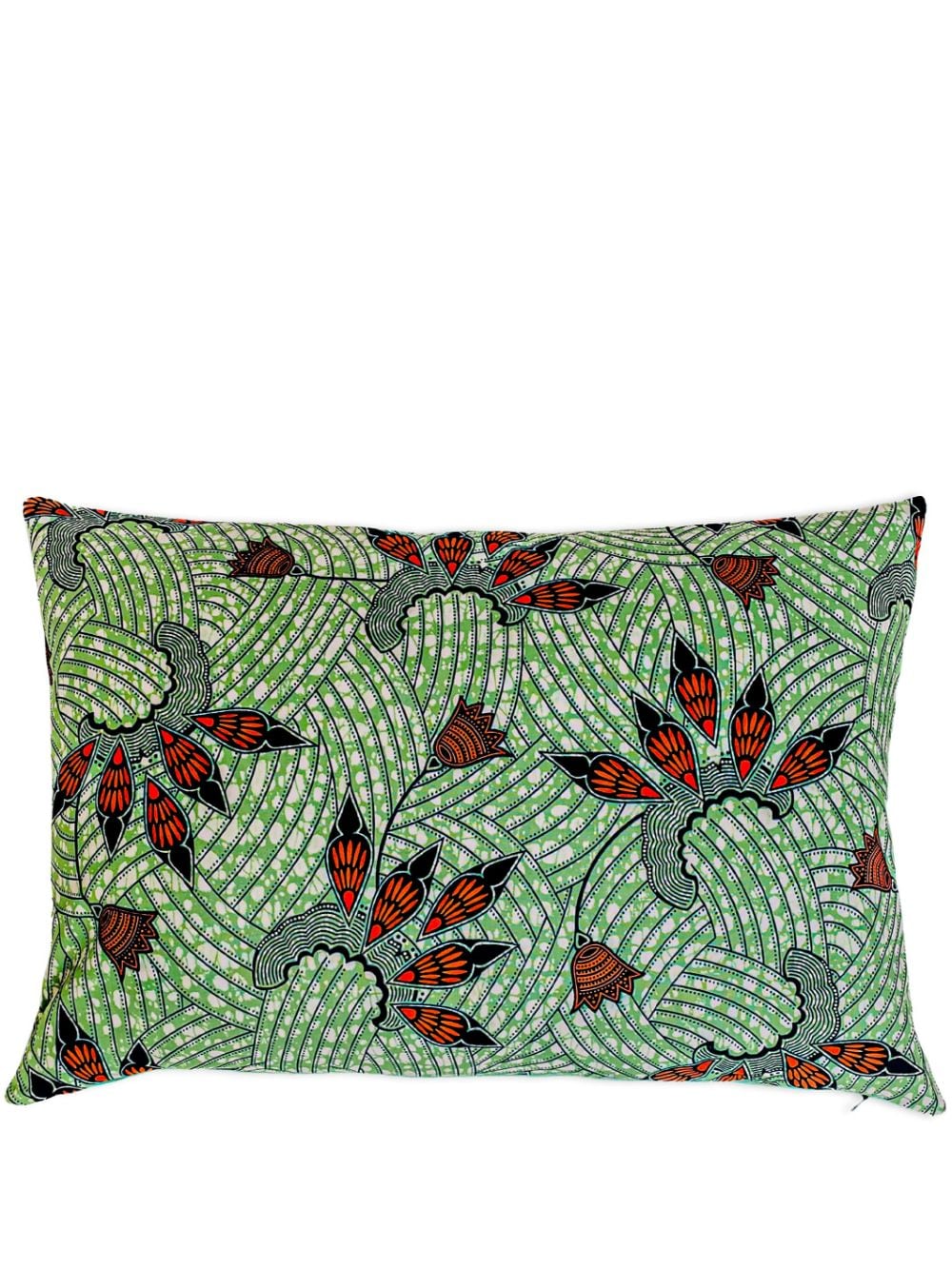Mumutane Iki Conch graphic-print wool cushion - Verde
