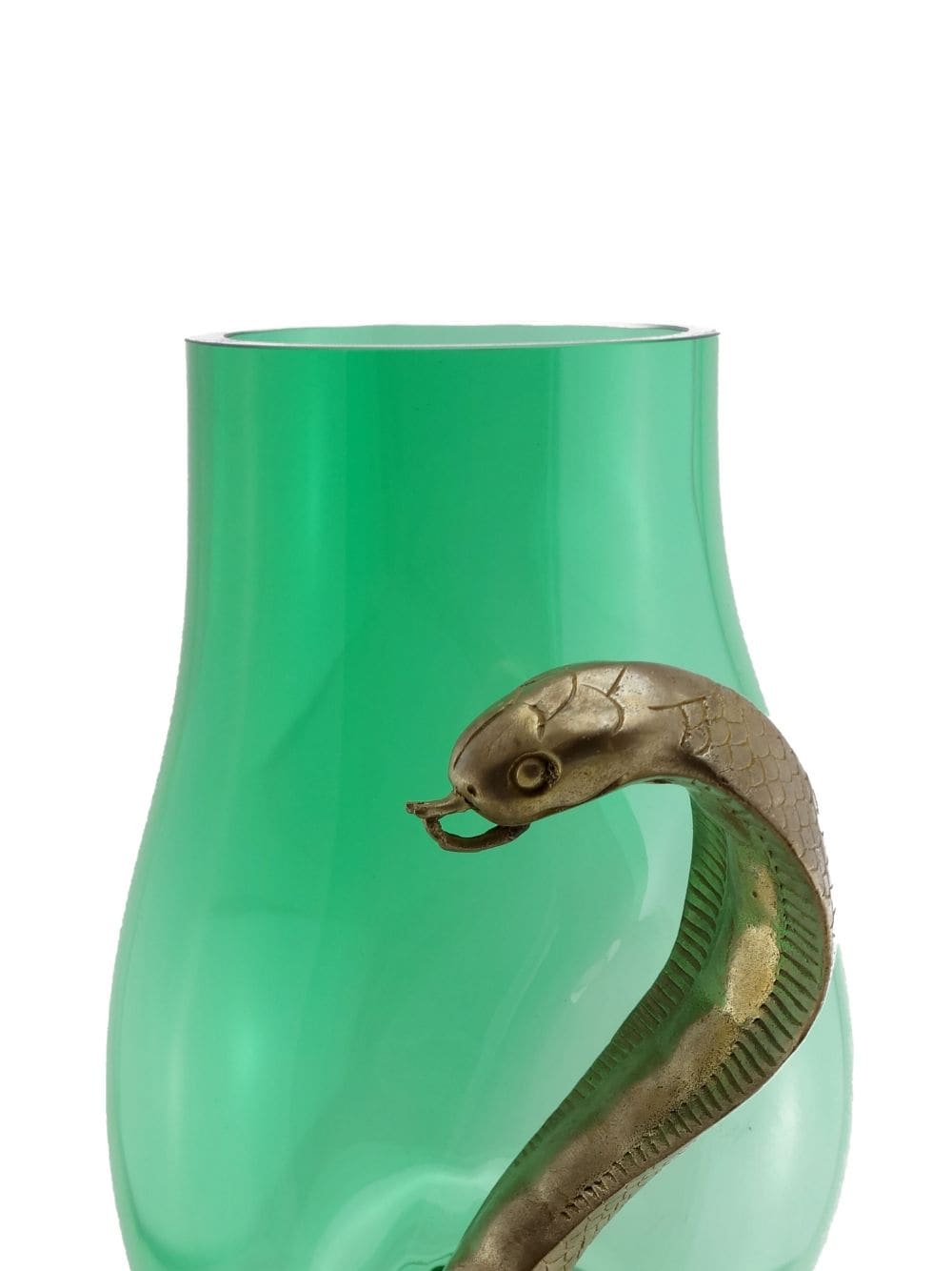 Shop Vanessa Mitrani Cobra Glass Vase (400mm) In Green