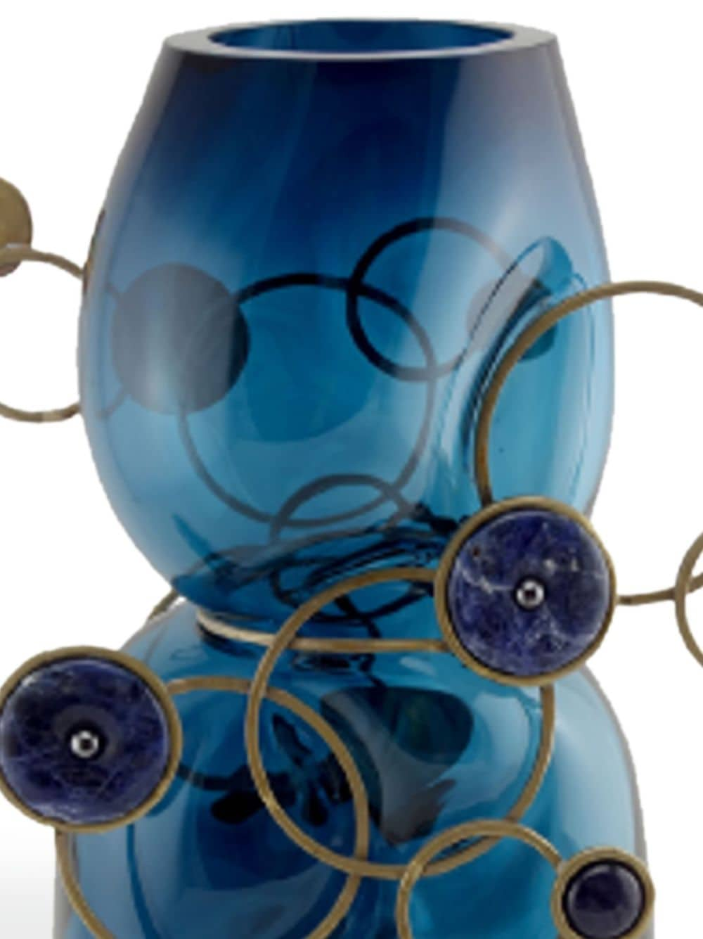 Shop Vanessa Mitrani Fairground Glass Vase (350mm) In Blue