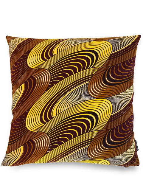 Mumutane Isolo Reggae wave-print cushion