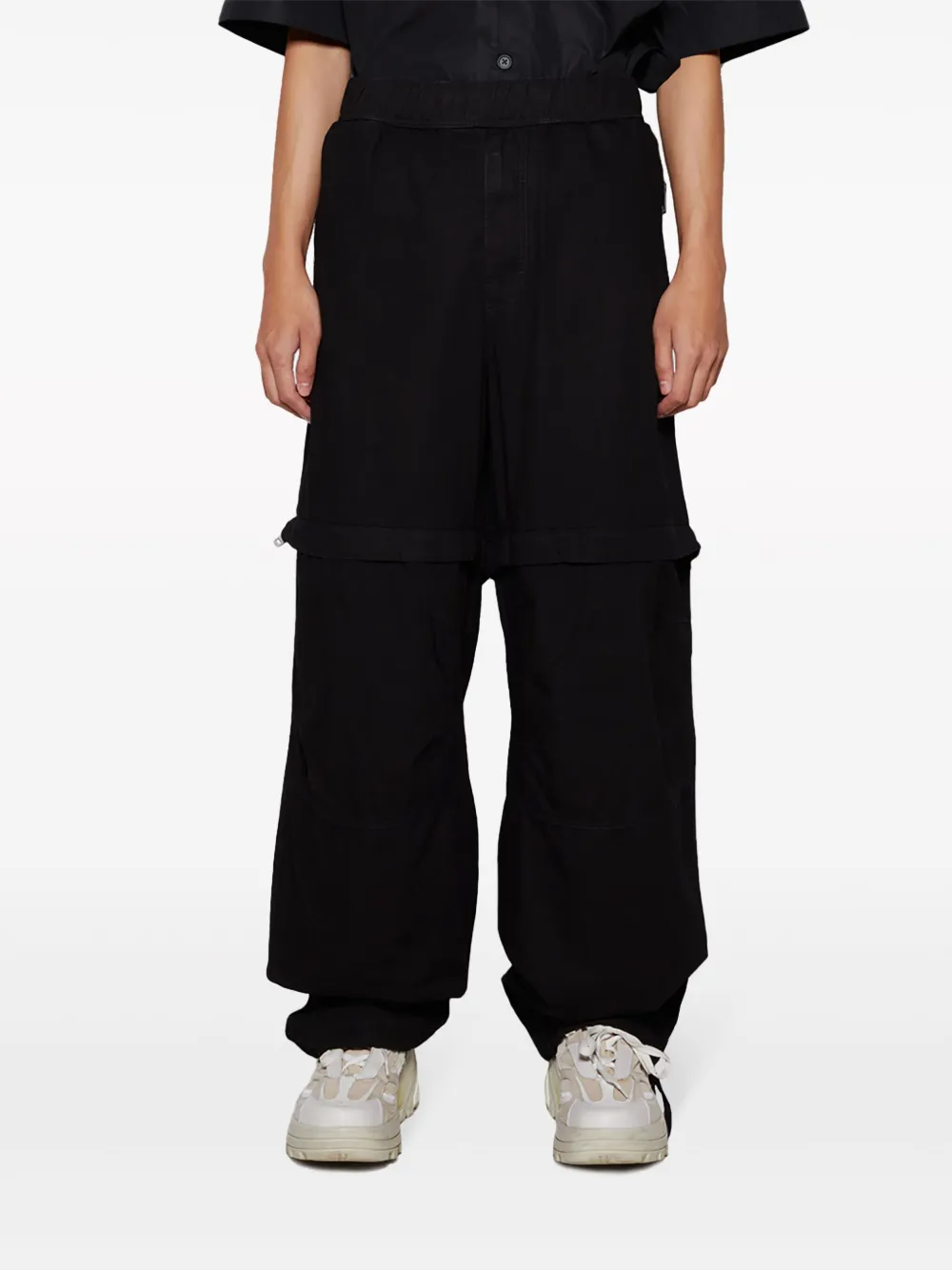 Givenchy Jeans met wijde pijpen en afneembare pijpen Zwart