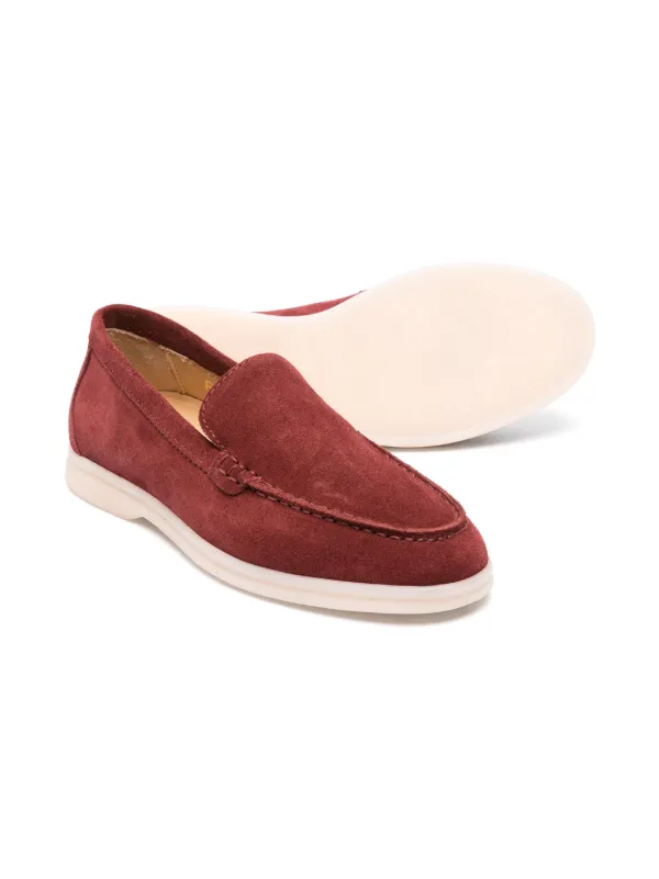 Scarosso Ludovica Suede Loafers | Red | FARFETCH display picture 2