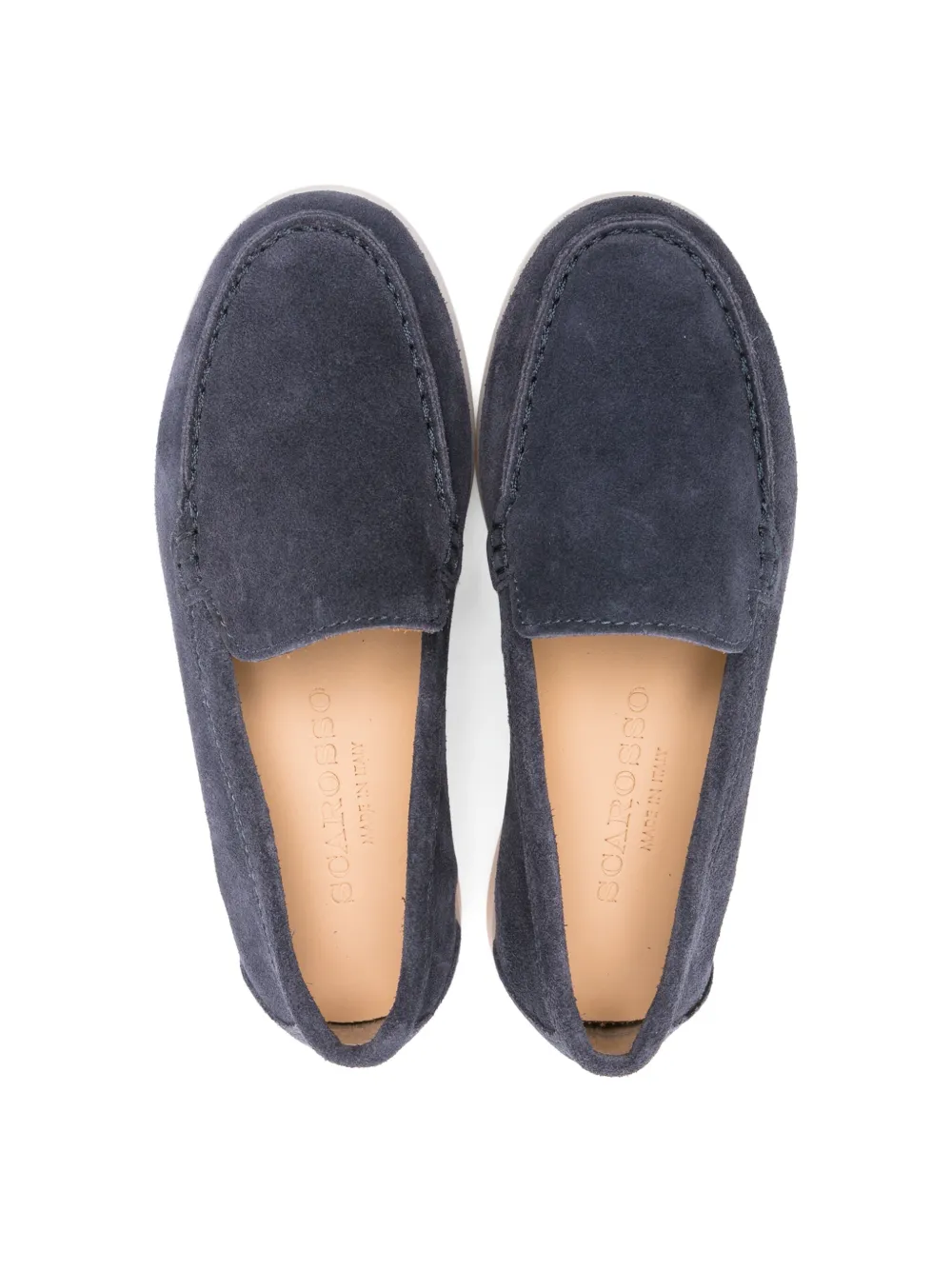 Shop Scarosso Ludovica Suede Loafers In Blue