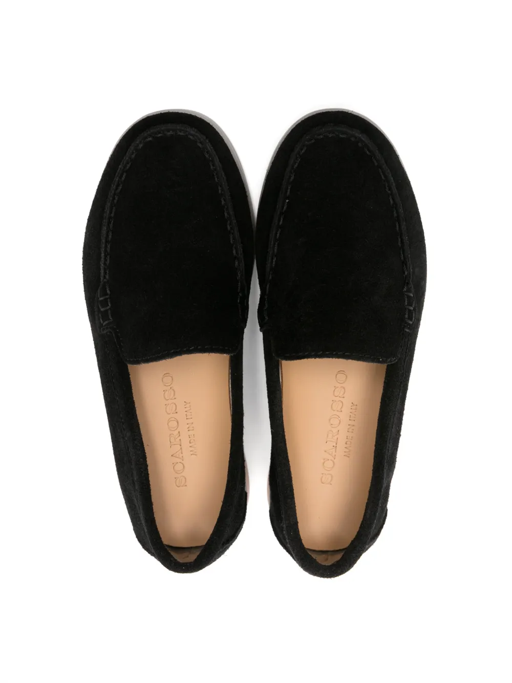 Scarosso Ludovico Suede Loafers In Black