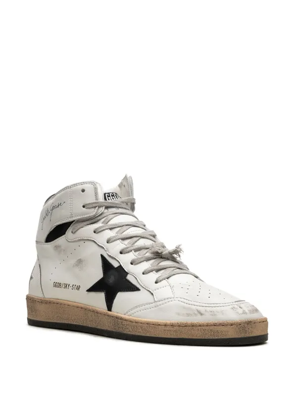 スニーカー Golden  High-Top Sneakers With Contrasting Star Detail Golden Goose Sky Star Sneaker size High-Top White Silver