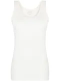 LouLou de Saison scoop-neck ribbed tank top - White