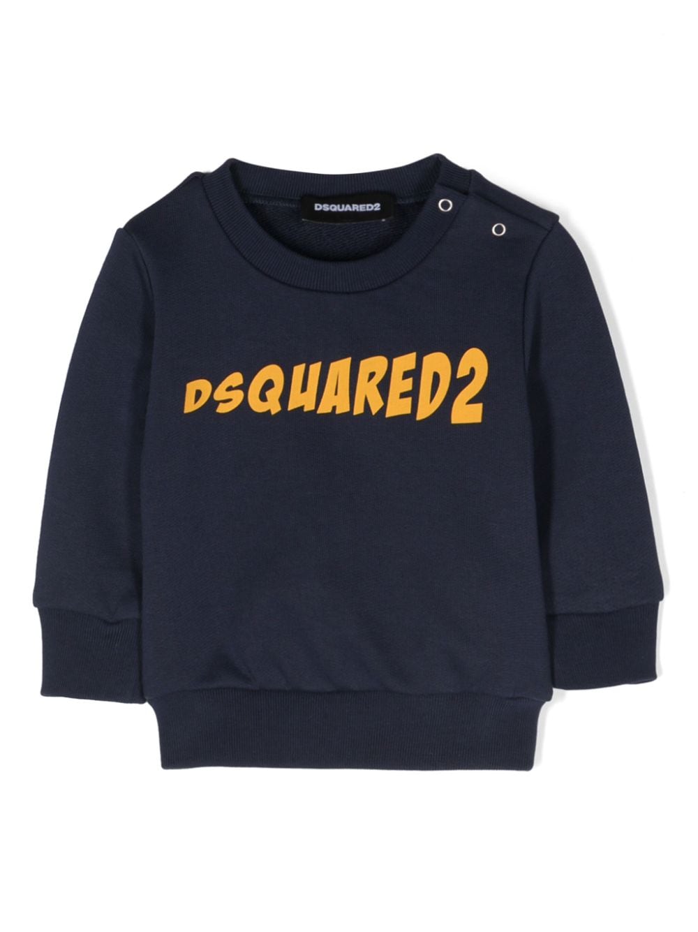 Dsquared2 Babies' Logo-print Cotton Sweatshirt In 蓝色