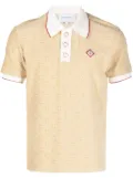 Casablanca monogram-jacquard polo top - Neutrals