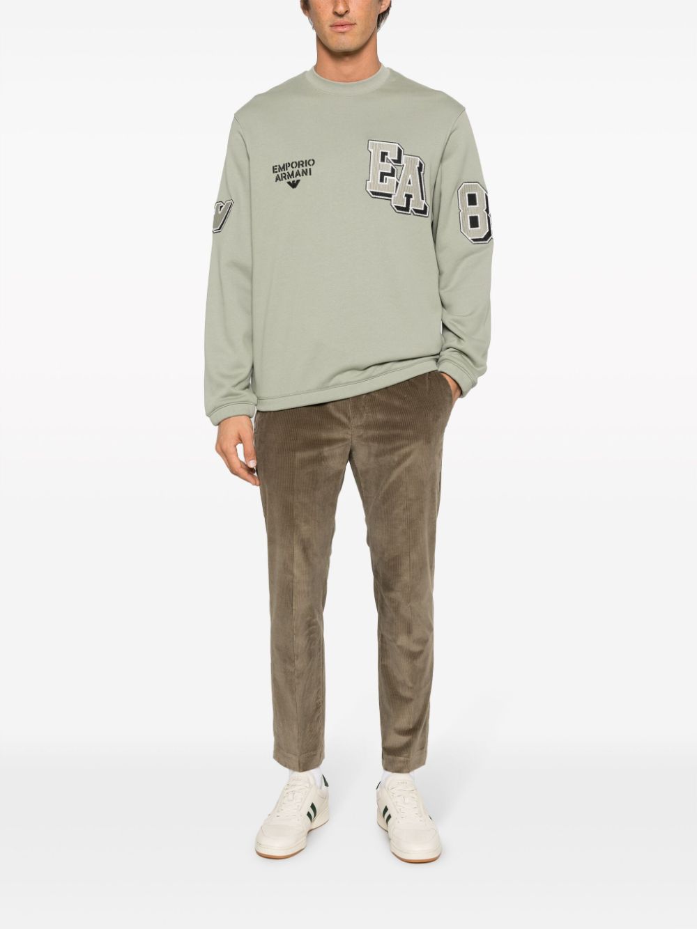 Emporio Armani Sweater met logopatch Groen