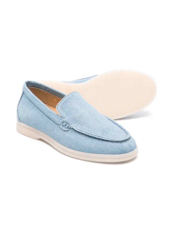Scarosso Ludovica Washed Denim Loafers | Blue | FARFETCH