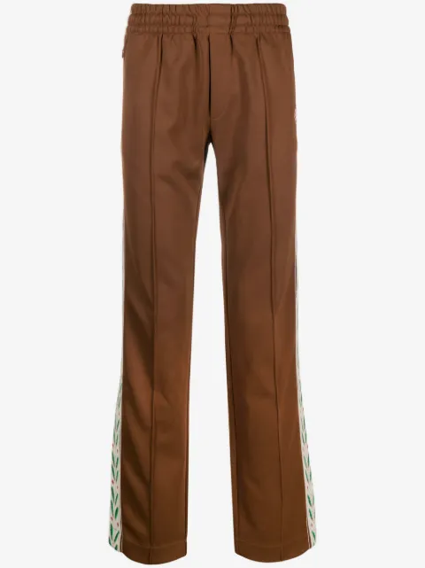 Casablanca logo-patch straight track pants