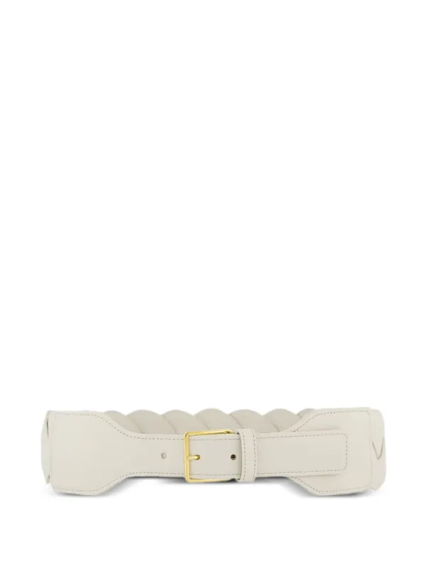 Altuzarra Braided Calf-leather Belt in White