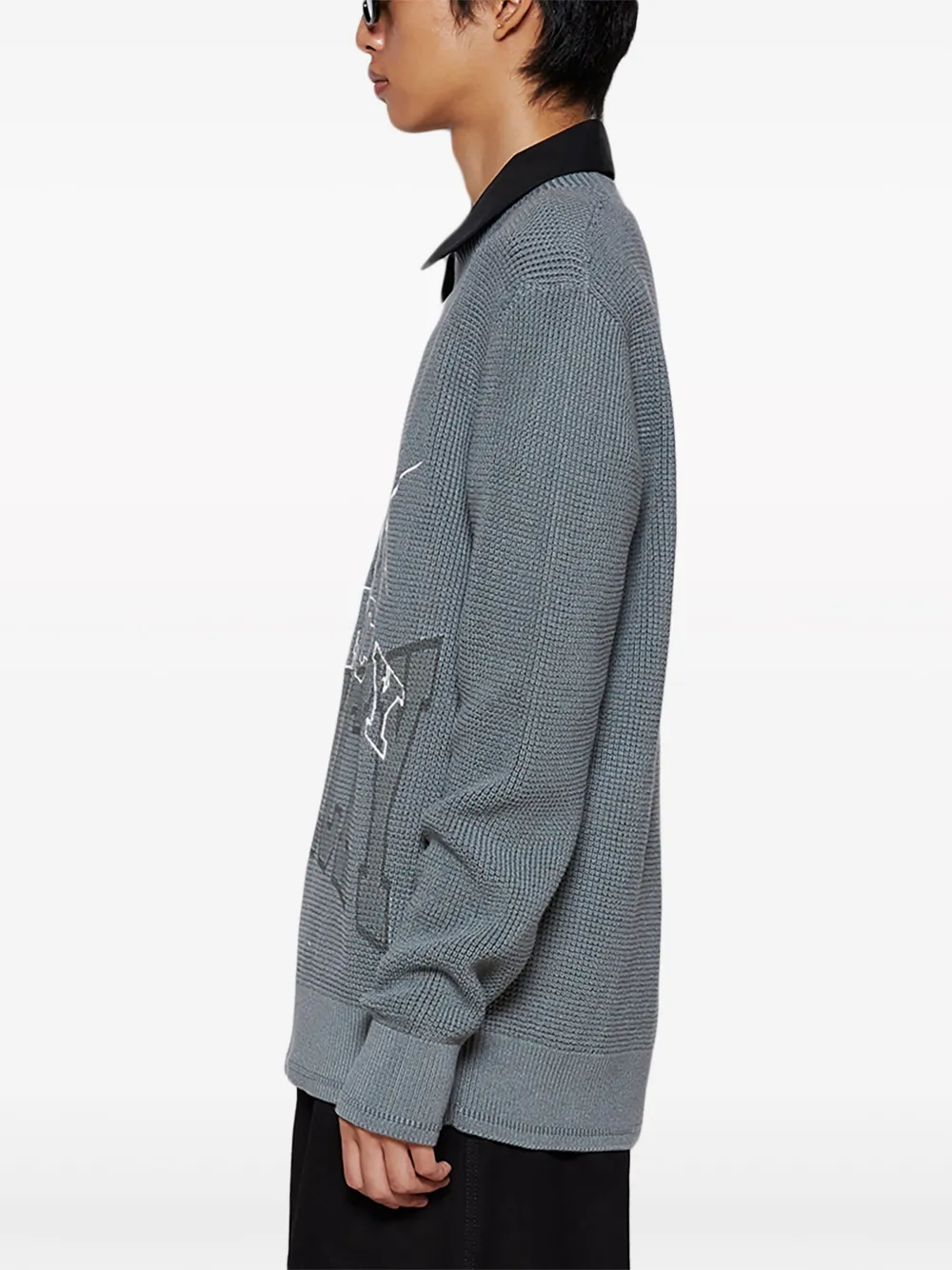 Givenchy Trui met wafelpatroon Grijs