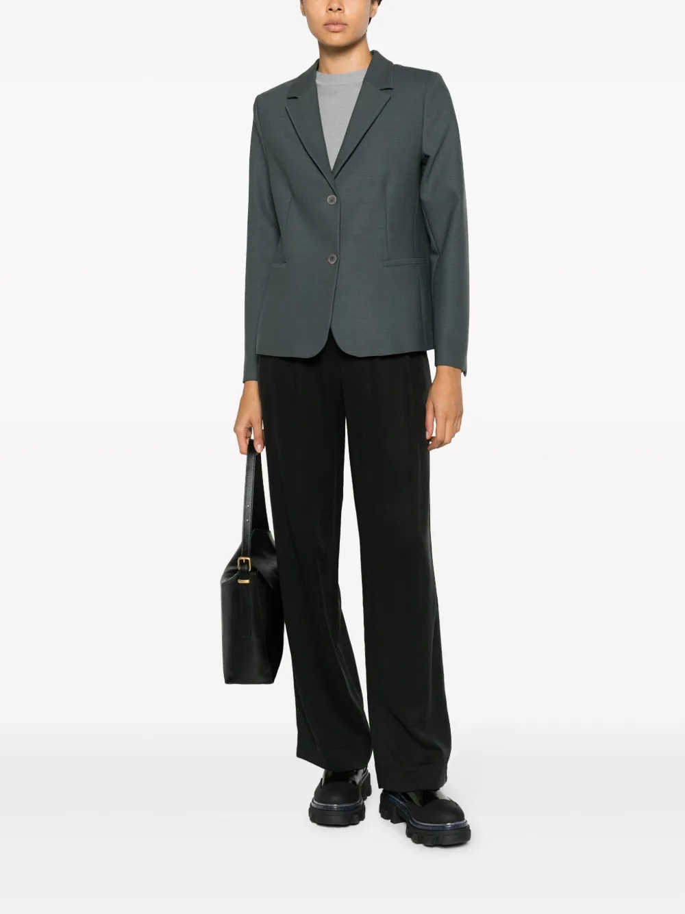 Fabiana Filippi notched-lapels single-breasted blazer - Grijs