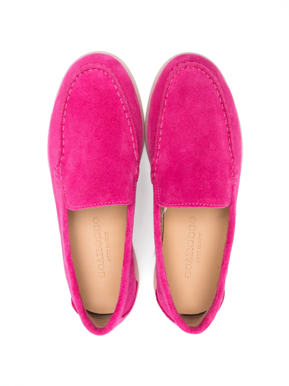 Shop Scarosso Ludovica Suede Loafers In Pink