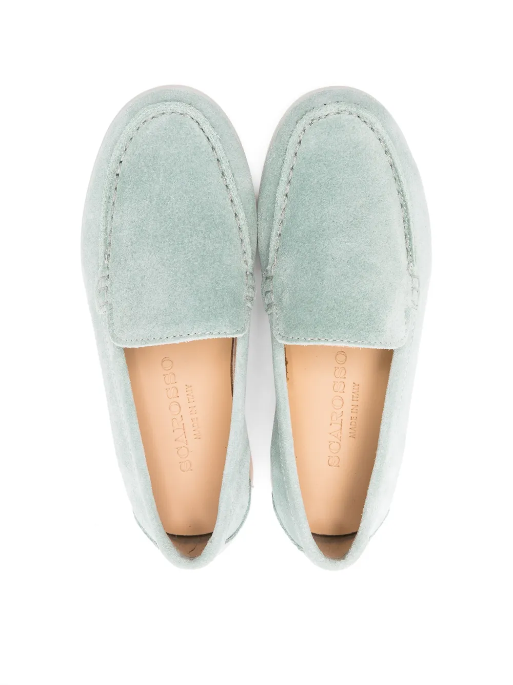 Scarosso Ludovica Suede Loafers | Green | FARFETCH