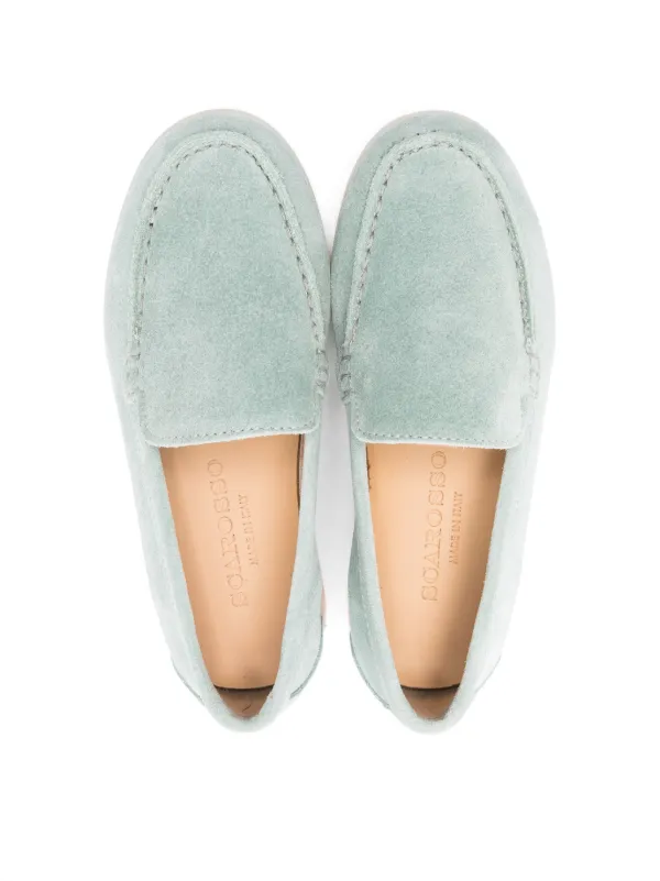 Scarosso Ludovica Suede Loafers | Green | FARFETCH