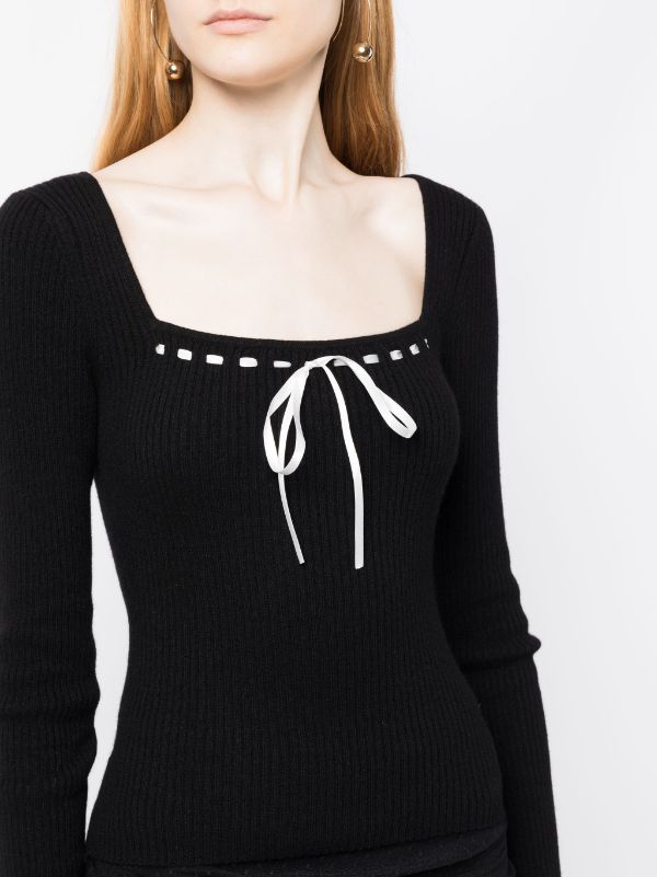 Long Sleeve Square Neck Sweater