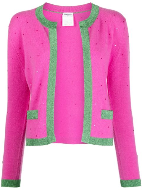 CHANEL 1996 sequin-embellished cashmere cardigan Women