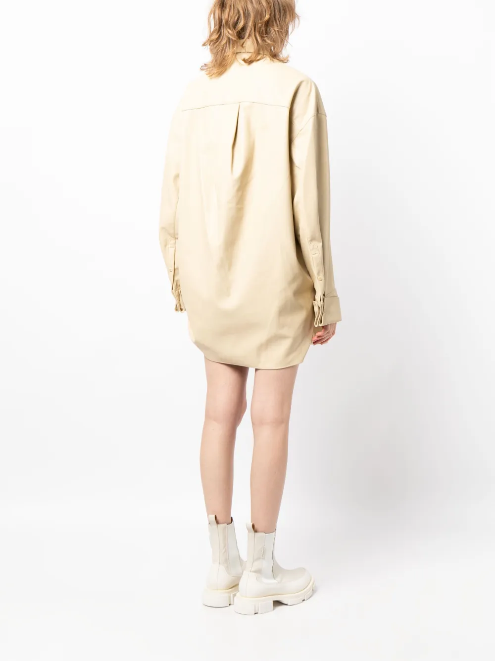 Gathered-Detail Panelled Shirtdress