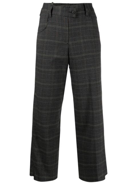 JNBY plaid cropped trousers